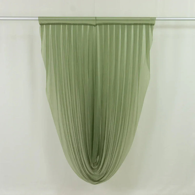 4 ft x 6 ft Sheer Chiffon Valance Curtain Backdrop Drapery Panel