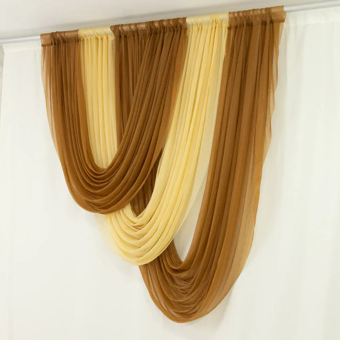 4 ft x 6 ft Sheer Chiffon Valance Curtain Backdrop Drapery Panel