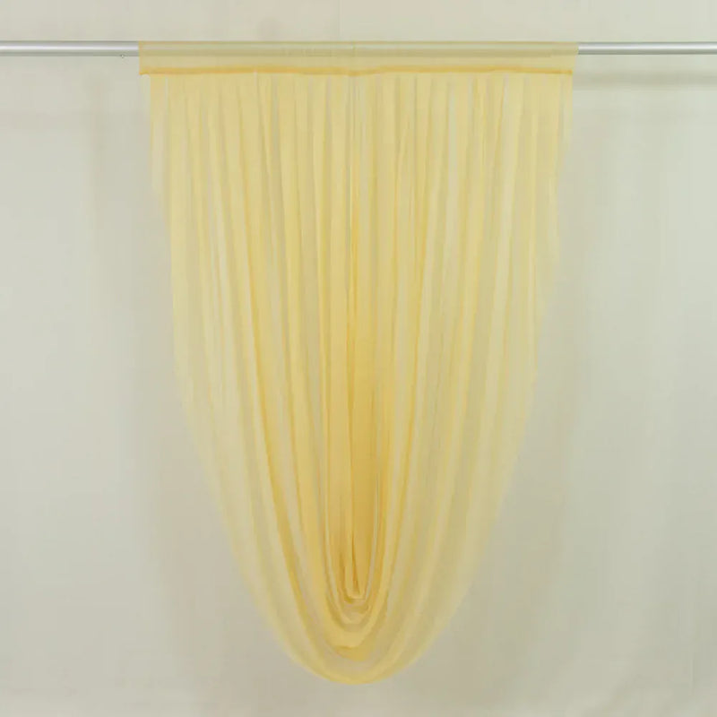 4 ft x 6 ft Sheer Chiffon Valance Curtain Backdrop Drapery Panel
