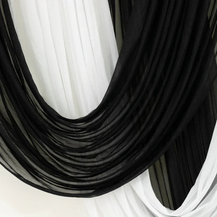 4 ft x 6 ft Sheer Chiffon Valance Curtain Backdrop Drapery Panel