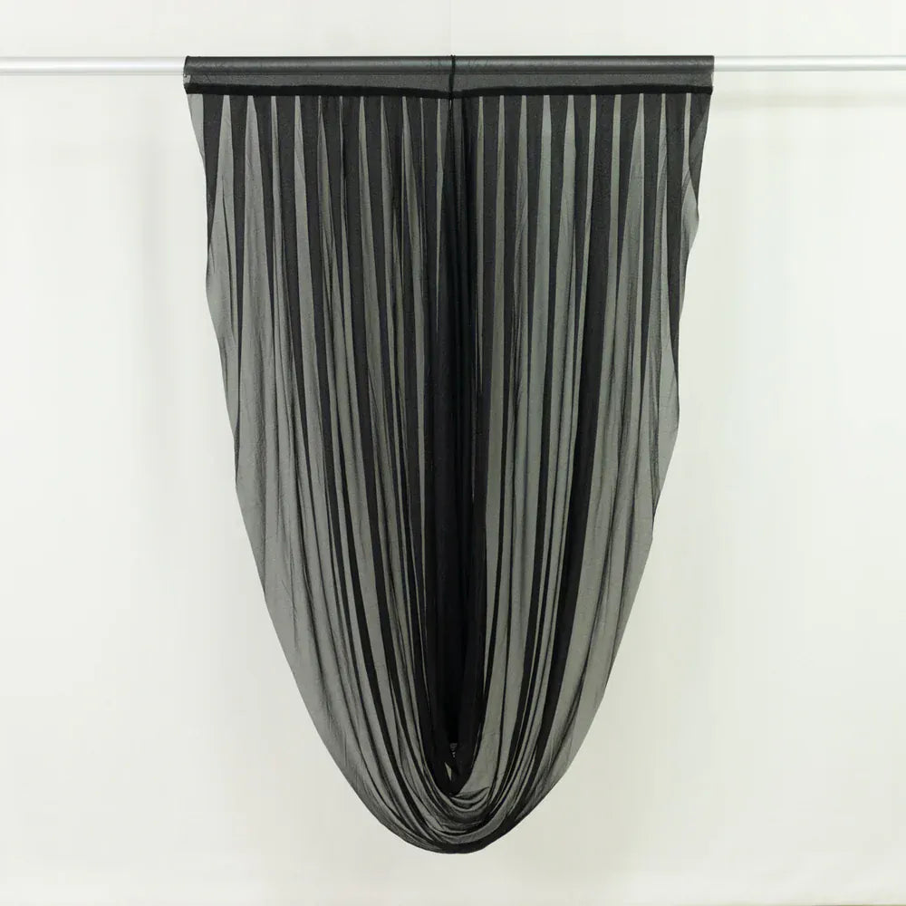 4 ft x 6 ft Sheer Chiffon Valance Curtain Backdrop Drapery Panel