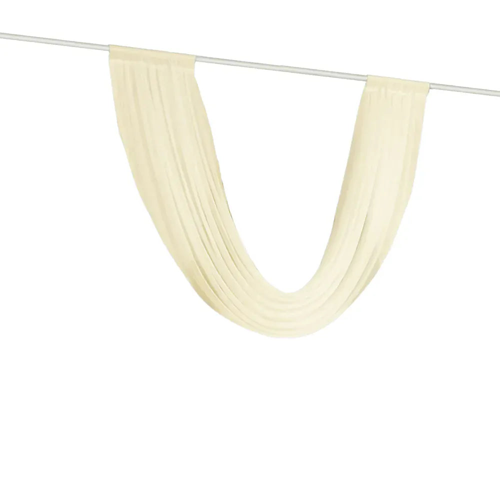 4 ft x 6 ft Sheer Chiffon Valance Curtain Backdrop Drapery Panel CUR_PANCHIF01_VAL_6FT_081