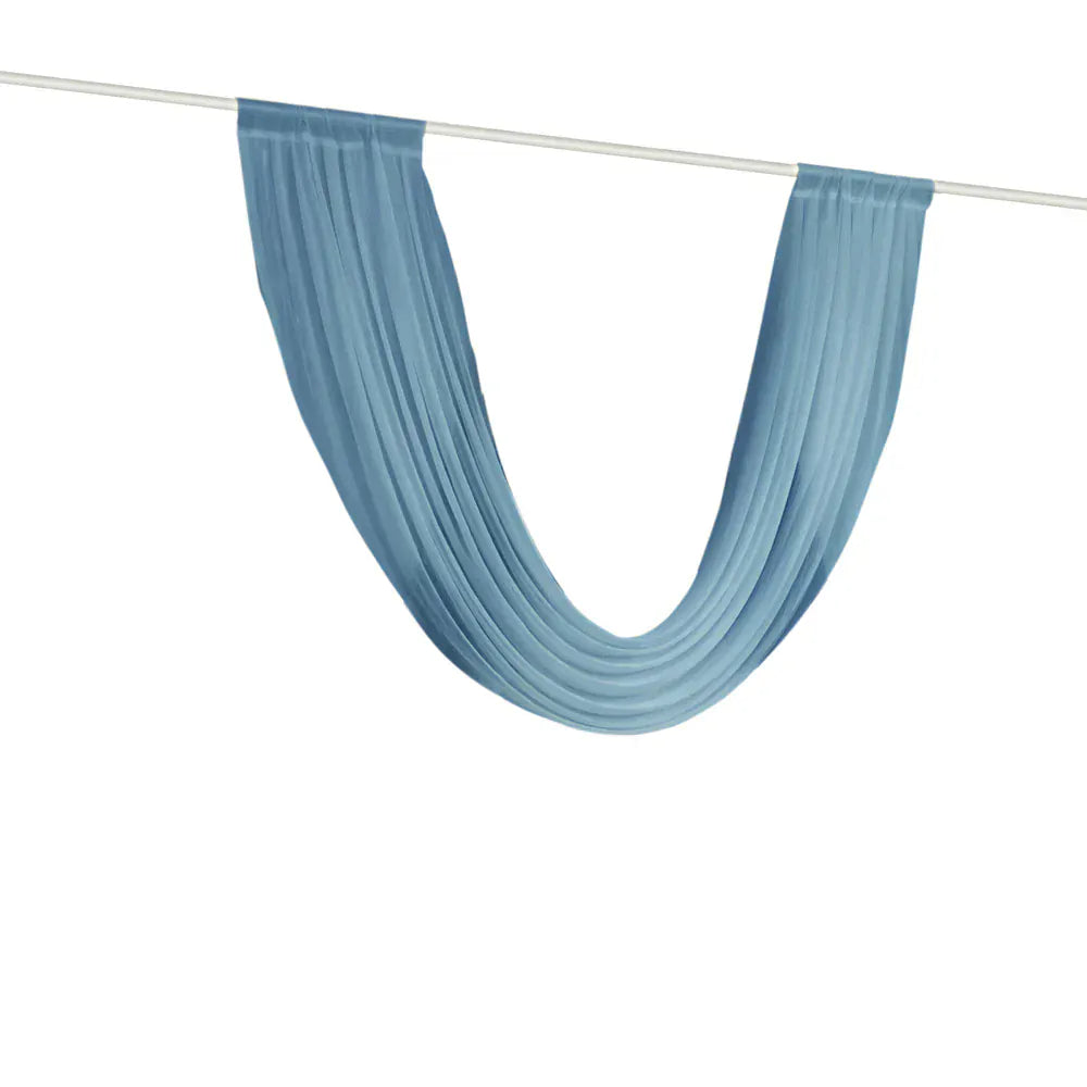 4 ft x 6 ft Sheer Chiffon Valance Curtain Backdrop Drapery Panel CUR_PANCHIF01_VAL_6FT_086