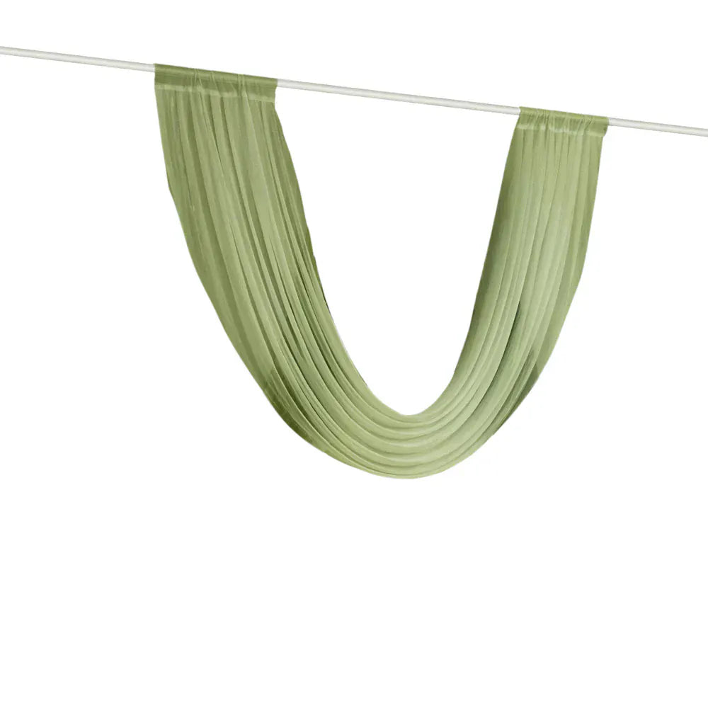 4 ft x 6 ft Sheer Chiffon Valance Curtain Backdrop Drapery Panel CUR_PANCHIF01_VAL_6FT_DSG