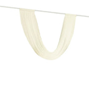4 ft x 6 ft Sheer Chiffon Valance Curtain Backdrop Drapery Panel CUR_PANCHIF01_VAL_6FT_IVR