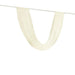 4 ft x 6 ft Sheer Chiffon Valance Curtain Backdrop Drapery Panel CUR_PANCHIF01_VAL_6FT_IVR
