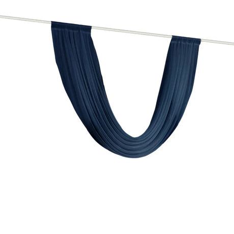 4 ft x 6 ft Sheer Chiffon Valance Curtain Backdrop Drapery Panel CUR_PANCHIF01_VAL_6FT_NAVY