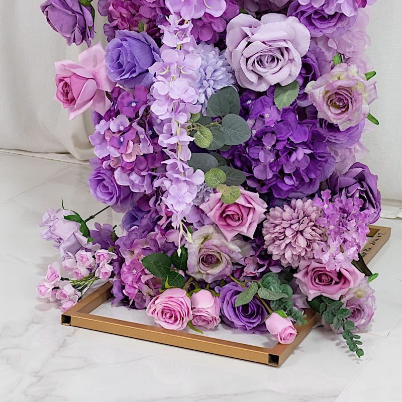 4 ft x 8 ft Round Top Double Flower Arch with Roses, Hydrangeas and  Chrysanthemums
