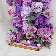 4 ft x 8 ft Round Top Double Flower Arch with Roses, Hydrangeas and  Chrysanthemums