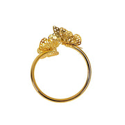 4 Laser Cut Butterfly Metal Napkin Rings - Gold NAP_RING57_GOLD