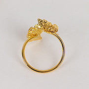 4 Laser Cut Butterfly Metal Napkin Rings - Gold NAP_RING57_GOLD