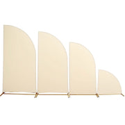 4 Matte Fitted Spandex Half Moon Wedding Arch Backdrop Stand Covers