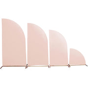 4 Matte Fitted Spandex Half Moon Wedding Arch Backdrop Stand Covers