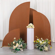 4 Matte Fitted Spandex Half Moon Wedding Arch Backdrop Stand Covers