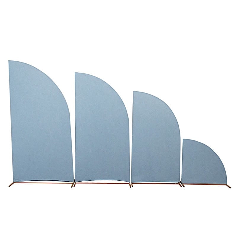 4 Matte Fitted Spandex Half Moon Wedding Arch Backdrop Stand Covers