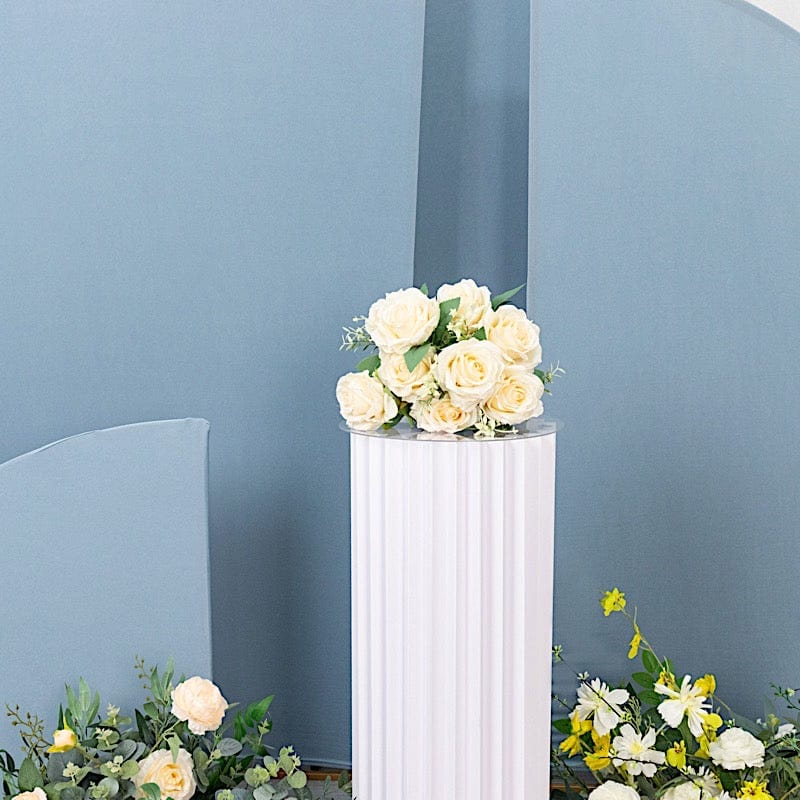 4 Matte Fitted Spandex Half Moon Wedding Arch Backdrop Stand Covers