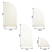 4 Matte Fitted Spandex Half Moon Wedding Arch Backdrop Stand Covers