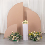 4 Matte Fitted Spandex Half Moon Wedding Arch Backdrop Stand Covers