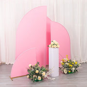 4 Matte Fitted Spandex Half Moon Wedding Arch Backdrop Stand Covers