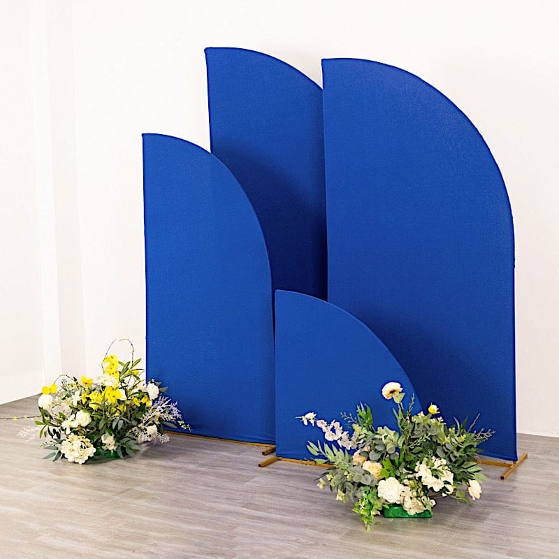 4 Matte Fitted Spandex Half Moon Wedding Arch Backdrop Stand Covers