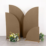 4 Matte Fitted Spandex Half Moon Wedding Arch Backdrop Stand Covers
