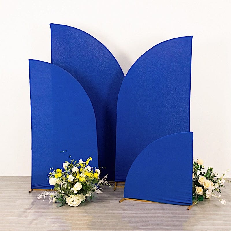 4 Matte Fitted Spandex Half Moon Wedding Arch Backdrop Stand Covers