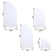 4 Matte Fitted Spandex Half Moon Wedding Arch Backdrop Stand Covers