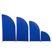 4 Matte Fitted Spandex Half Moon Wedding Arch Backdrop Stand Covers IRON_STND13_SPX_SET1_ROY
