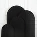 4 Matte Fitted Spandex Round Top Wedding Arch Backdrop Stand Covers Set
