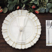 4 Metal 2" Elegant Daisy Flower Napkin Rings - Silver NAP_RING40_SILV