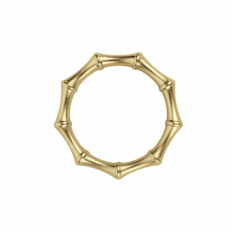 4 Metal 2" Napkin Rings Bamboo Knuckle Style - Gold NAP_RING50_GOLD