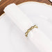 4 Metal 2" Napkin Rings Bamboo Knuckle Style - Gold NAP_RING50_GOLD