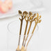 4 Metal Appetizer Dessert Forks with Leaf Handles - Gold FAV_GF_FK_001_GOLD