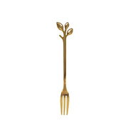 4 Metal Appetizer Dessert Forks with Leaf Handles - Gold FAV_GF_FK_001_GOLD