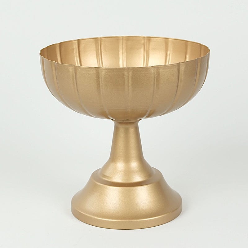 4 Metal Compote Pedestal Bowl Flower Vases in Grecian Urn Style - Gold VASE_PB009_MET_9_GOLD