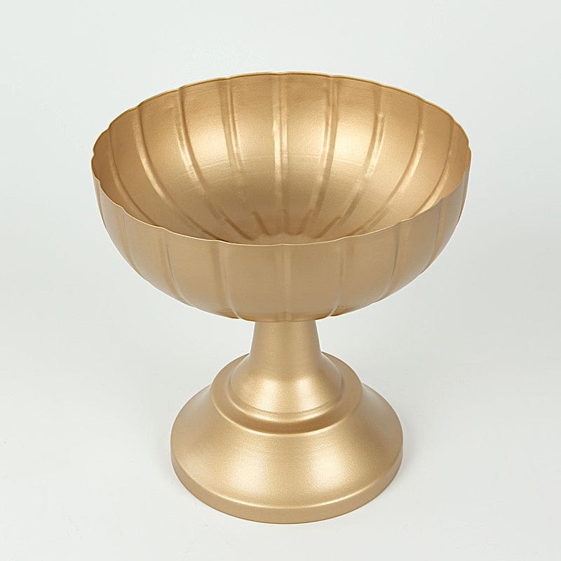 4 Metal Compote Pedestal Bowl Flower Vases in Grecian Urn Style - Gold VASE_PB009_MET_9_GOLD