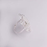 4 Metal Hollow Sun Flower Napkin Rings