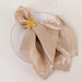 4 Metal Jasmine Flower Napkin Rings with Pearl Center
