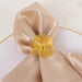 4 Metal Jasmine Flower Napkin Rings with Pearl Center