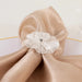 4 Metal Jasmine Flower Napkin Rings with Pearl Center