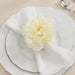 4 Metal Napkin Rings with Silk Peony Flower