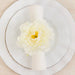 4 Metal Napkin Rings with Silk Peony Flower