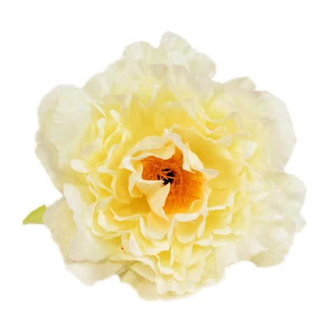 4 Metal Napkin Rings with Silk Peony Flower NAP_RING_FLOR01_IVR
