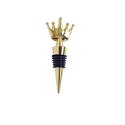 4" Metal Princess Crown Bottle Stopper with Gift Box - Gold and Clear STOP_CROWN01_GOLD