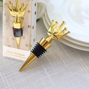 4" Metal Princess Crown Bottle Stopper with Gift Box - Gold and Clear STOP_CROWN01_GOLD