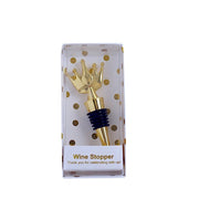 4" Metal Princess Crown Bottle Stopper with Gift Box - Gold and Clear STOP_CROWN01_GOLD