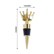 4" Metal Princess Crown Bottle Stopper with Gift Box - Gold and Clear STOP_CROWN01_GOLD