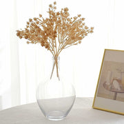 4 Metallic Artificial Baby's Breath Flower Bouquet - Gold ARTI_METLIC28_GOLD