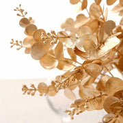 4 Metallic Artificial Eucalyptus Leaves Bushes - Gold ARTI_METLIC29_GOLD