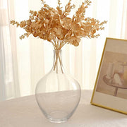 4 Metallic Artificial Eucalyptus Leaves Bushes - Gold ARTI_METLIC29_GOLD
